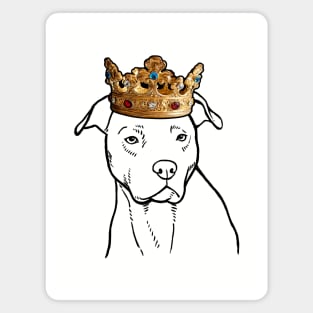 American Pit Bull Terrier Dog King Queen Wearing Crown Magnet